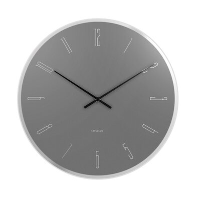 Karlsson KA5800GY Stylowy zegar ścienny, 40 cm