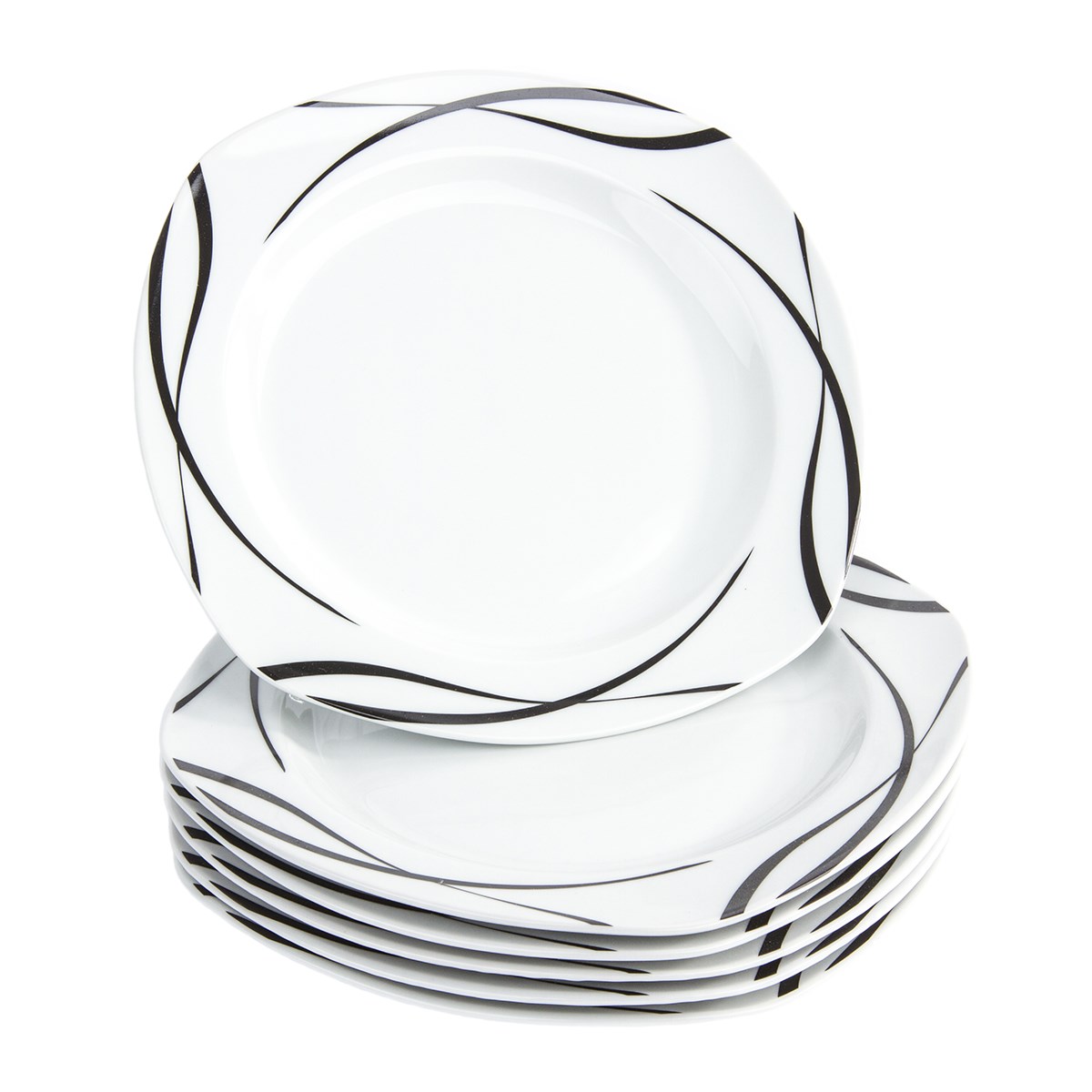 Domestic 6-dielna sada plytkých tanierov Oslo, 25 cm