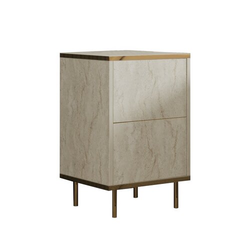 Szafka nocna Imaj Travertine and Gold