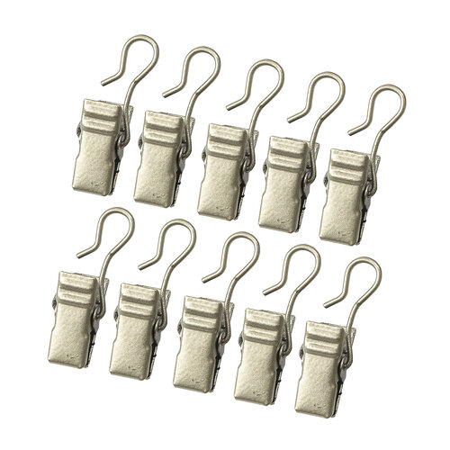 Гачки металеві з жабкою, срібло, сатин