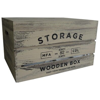 Dřevěná úložná krabice Wooden box hnědá, 36 x 25 x 20 cm