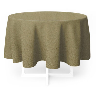 Table pamut asztalterítő khaki, átmérő 150 cm