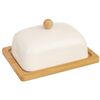Orion porcelanska maslenka bambus WHITELINE, 16,5x 12,5 cm