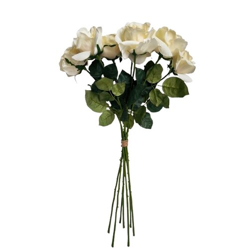 Bukiet róż kremowy, 7 szt., wys. 70 cm