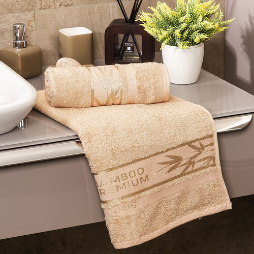4Home Bamboo Premium рушник бежевий, 50 x 100 см, комплект 2 шт.