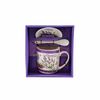Kubek porcelanowy z talerzykiem i łyżeczką Lavender de Provence