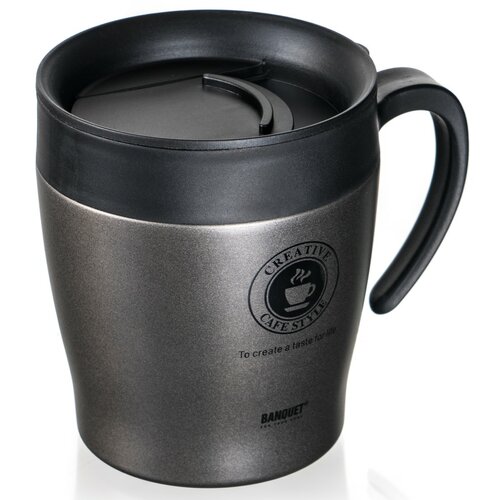Banquet termohrnek potovalni TAZZA 330 ml,antracit