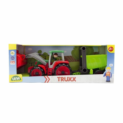 Lena Traktor s přívěsem Auto Truxx, 56 cm