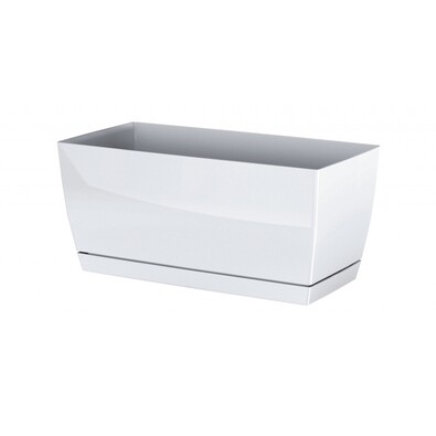 Plastični koritec Coubi Case z posodico, bel, 39cm