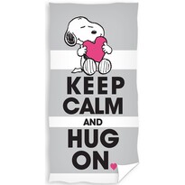 Snoopy Keep Calm törölköző, 70 x 140 cm