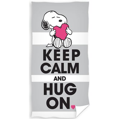 Osuška Snoopy Keep Calm, 70 x 140 cm