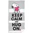 Osuška Snoopy Keep Calm, 70 x 140 cm