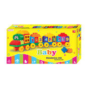 Baby Stavebnice Vlak s čísly, 63 ks