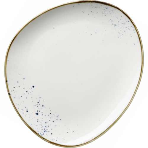 Mäser Ovalni krožnik Pintar White modre pike 26 x23 cm