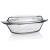 Simax Ovale Glasbackform mit Deckel 4,4 l