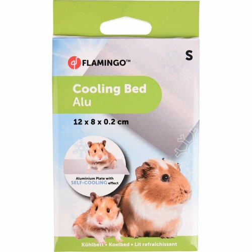 Flamingo Hladilna aluminijasta podlaga zaglodalce, velikost S, 12 x 8 x 0,2 cm