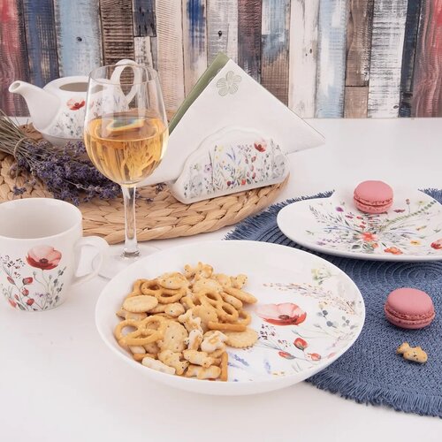 Orion Sada porcelánových hlubokých talířů Mák 20,5 cm, 6 ks