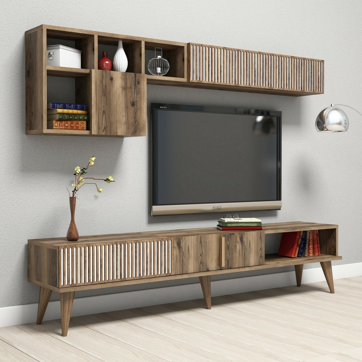 Televízna stena Milan Walnut