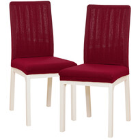 Husă scaun multielastică 4Home Magic clean roșu, 45 - 50 cm, set 2 buc.