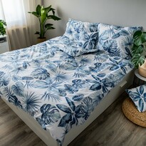 Pościel bawełniana Monstera blue, 140 x 200 cm, 70 x 90 cm, 40 x 40 cm Pościel bawełniana Monstera blue, 140 x 200 cm, 70 x 90 cm, 40 x 40 cm