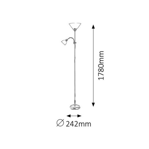 Rabalux 4062 Action Stehlampe, Schwarz