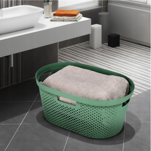 Curver Koš za čisto perilo Infinity 39 l, zelena