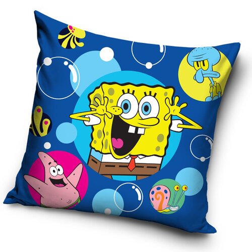 Obrázok Tiptrade Obliečka na vankúšik Sponge Bob bubliny, 40 x 40 cm