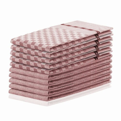 DecoKing Kuhinjska krpa Louie rose, 50 x 70 cm,set 10 kos