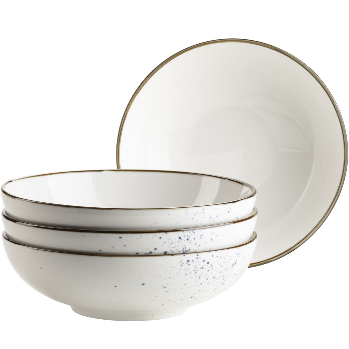 Mäser 4-częściowy zestaw misek Pintar Whiteniebieskie kropki 22 cm