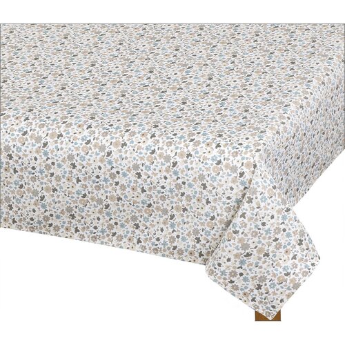 Bellatex Namizni prt EMA Flower bež-modra , 140 x180 cm