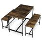 Set de masă cu 2 bănci OLD WOOD , 110 x 60 x 75 cm