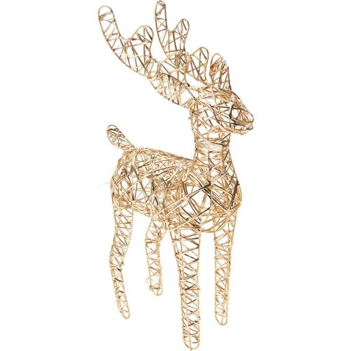 Vianočný svietiaci sob Champagne, 37 x 24 cm, 30 micro LED, na batérie