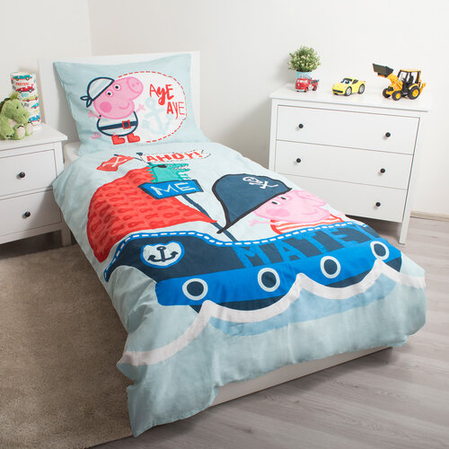 Jerry Fabrics gyermek pamut ágynemű, Peppa Pig 007, 140 x 200 cm, 70 x 90 cm