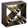 Kesper 69241 Regał na wino, ciemno bejcowany, 50 x50 x 25 cm