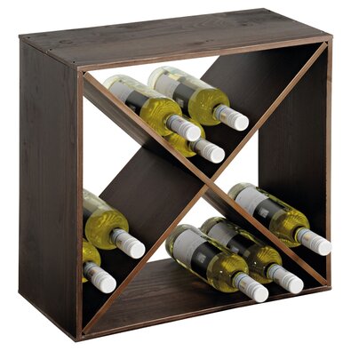 Kesper 69241 Police za vino temno obarvana, 50 x50 x 25 cm