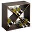 Kesper 69241 Police za vino temno obarvana, 50 x50 x 25 cm