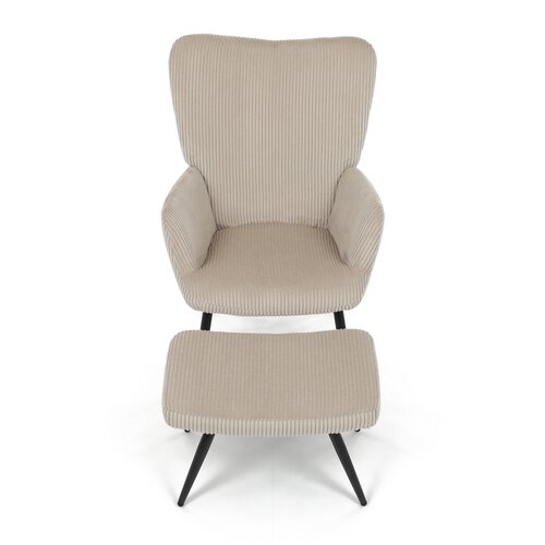 Scaun pentru relaxare cu suport pentru picioare L7285 CRM6, crem