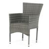 Autronic Scaun de grădină, metal, polyratan, gri,AZC-S2118 GREY