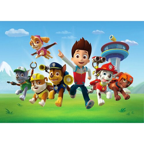 Fototapeta dla dzieci Paw Patrol 251 x 182 cm, 4części