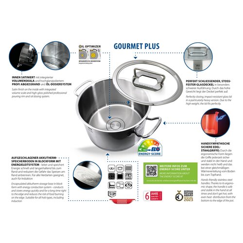 Elo 40995 Premium 5dílná sada nerezových hrnců Gourmet Plus