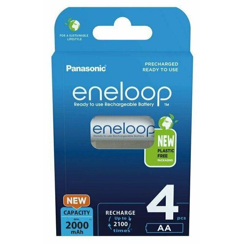 Panasonic Komplet polnilnih baterij BK-3MCDE/4BE2000mAh Ni-MM Eneloop AA