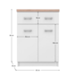Dulap TOPTY 2D1S/60 tip 41, stejar Sonoma