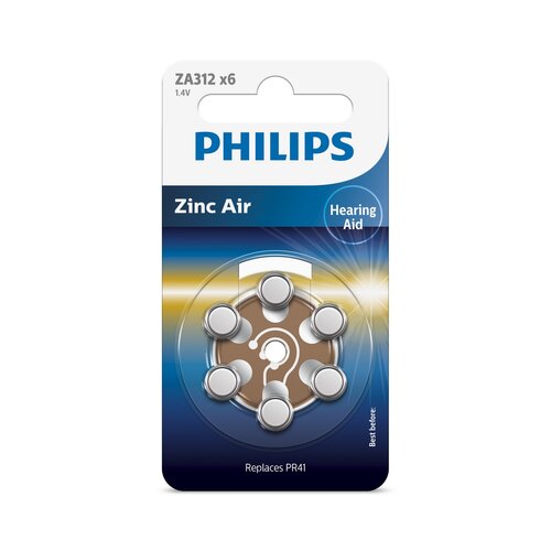 Philips Baterije za slušne aparate ZA312 1,4 V