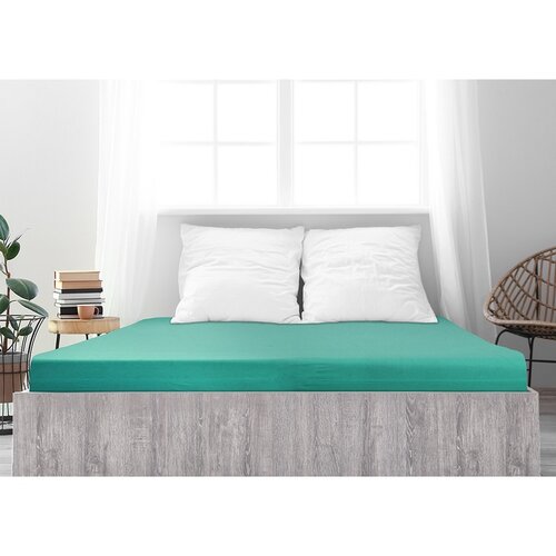 4Home Jersey-Bettlaken Ideal grün türkis, 90 x 200 cm