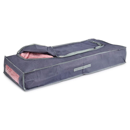 Sac de depozitare sub pat, 105 x 45 x 16 cm, gri