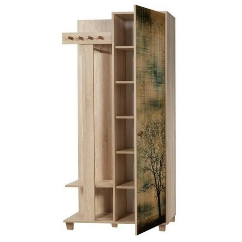 Vešiak so skriňou Garmanto Tree Sonoma Oakskriňou