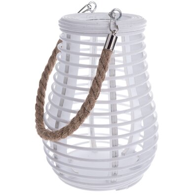 Бамбуковий ліхтар Fence білий, 16 x 21 см