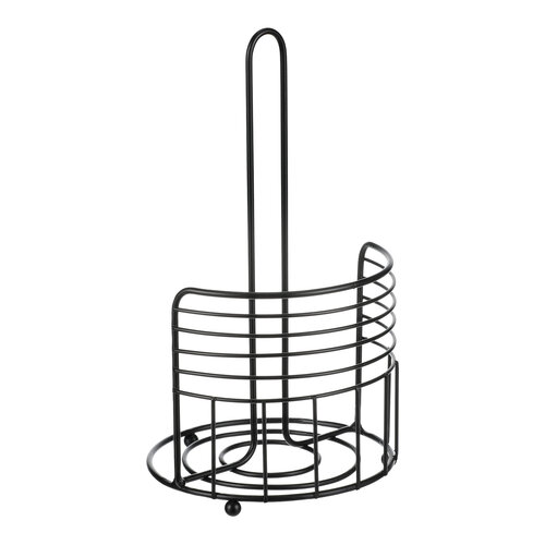 Autronic Kovový stojan na papierové utierky okrúhly, čierna