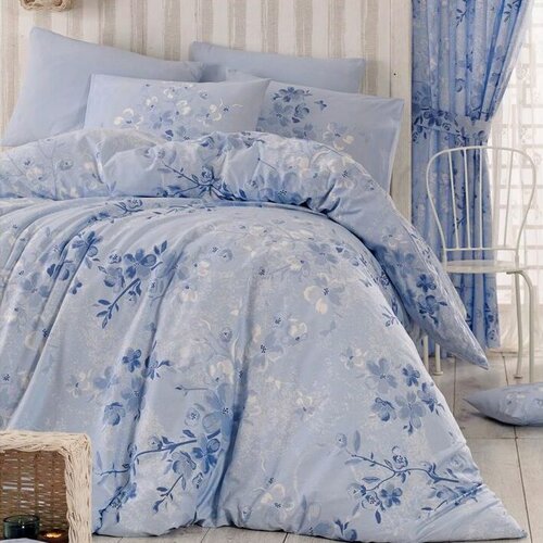 Homeville Bavlnené obliečky Elena blue, 140 x 200 cm, 70 x 90 cm, 50 x 70 cm