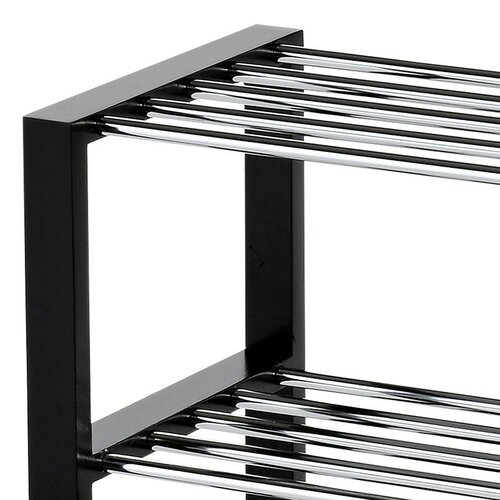 Schuhregal 4 Etagen, Schwarz, 80 x 30 x 73 cm